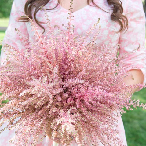 Bukiet ślubny z różowych kwiatów - zdjęcie 5