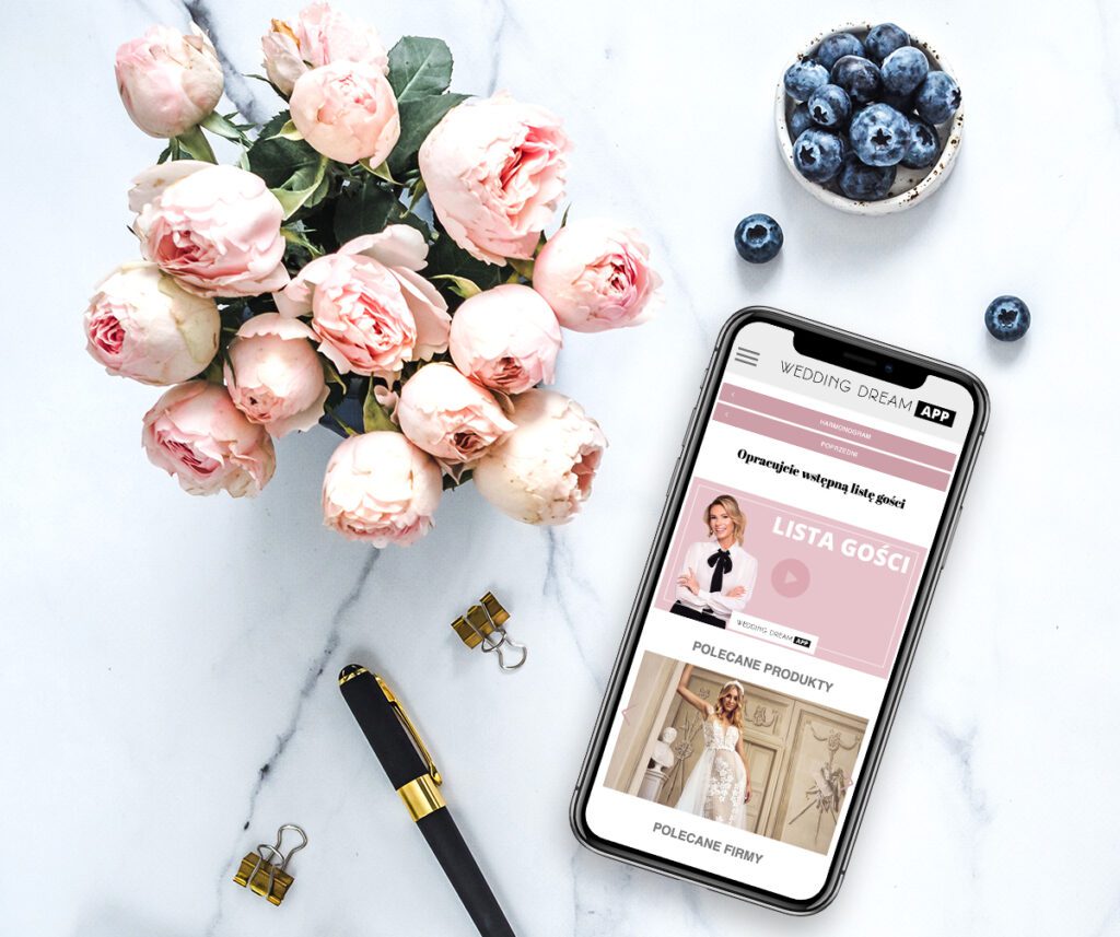 planowanie ślubu w telefonie na wedding dream app