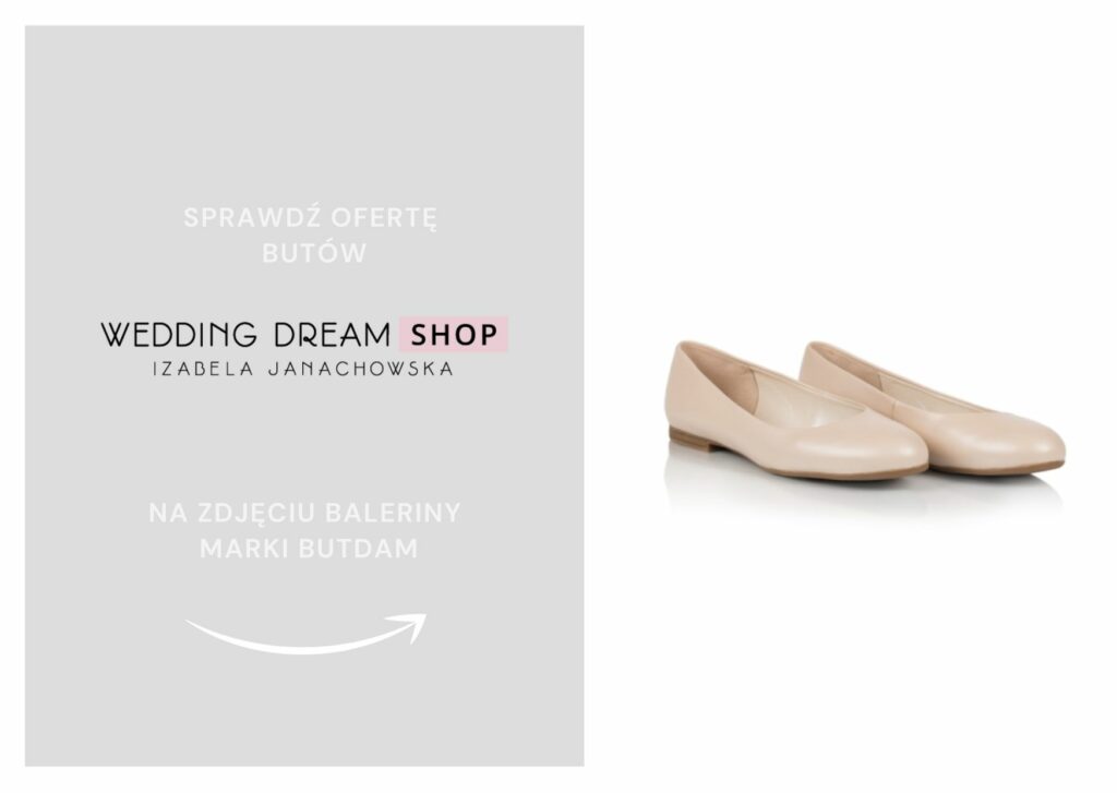 buty ślubne na płaskim obcasie weddingream.shop