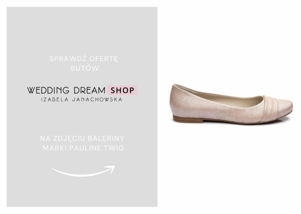 buty ślubne na płaskim obcasie weddingream.shop