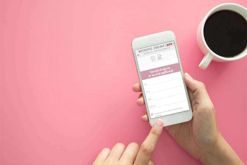 aplikacja Wedding Dream app na telefonie