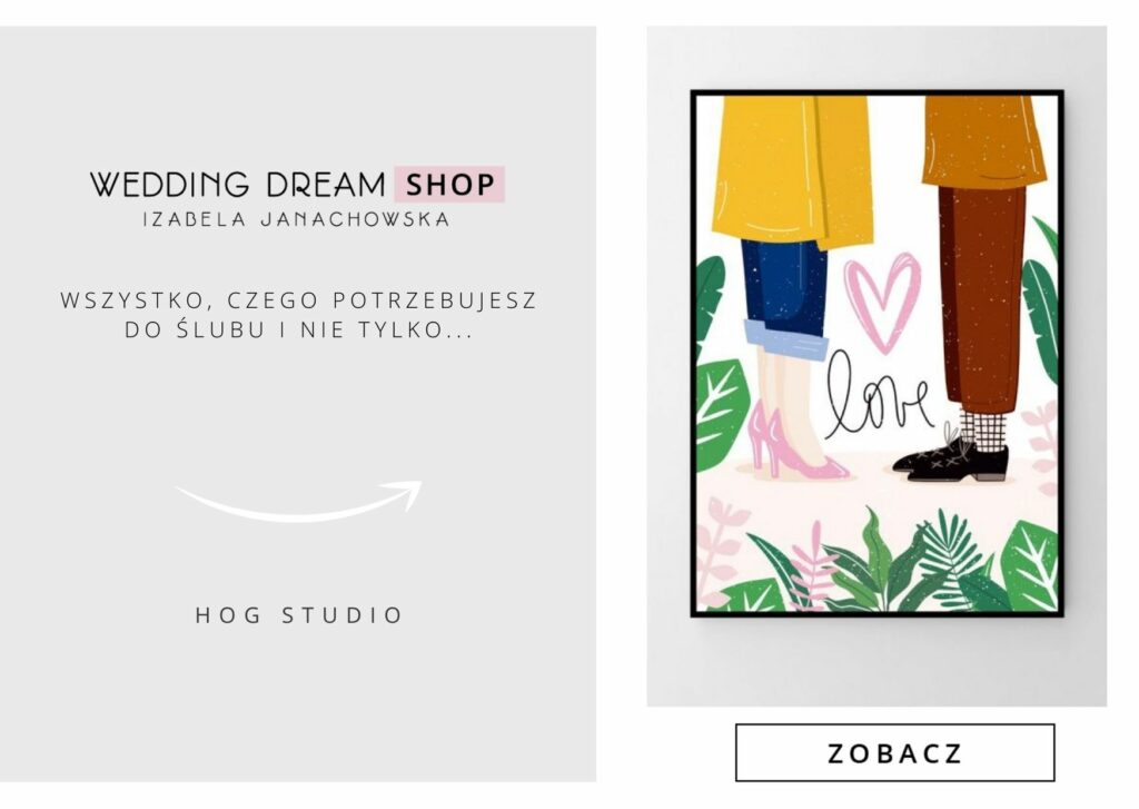 prezenty na ślub weddingdream.shop HOG Studio