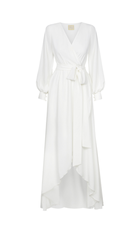 Biała suknia maxi