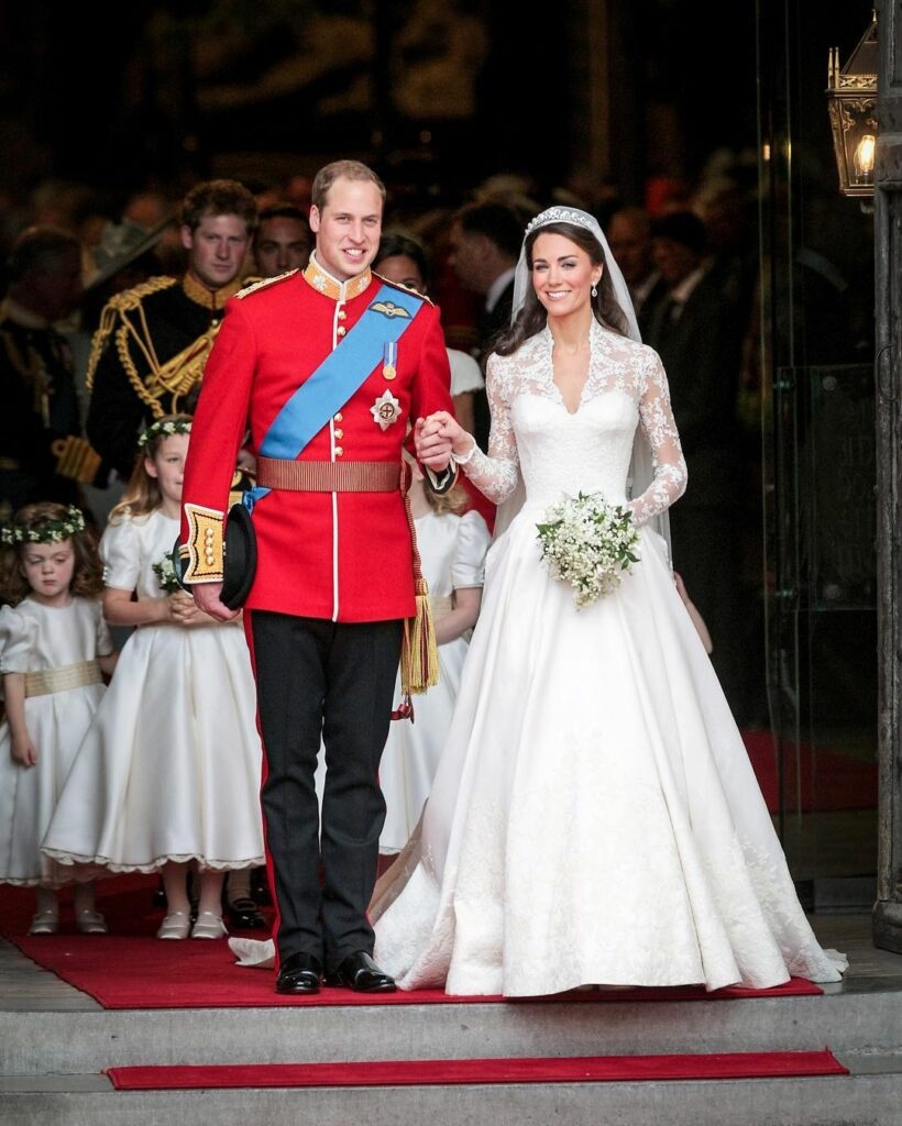 książę Wiliam i księżna kate w dniu ślubu