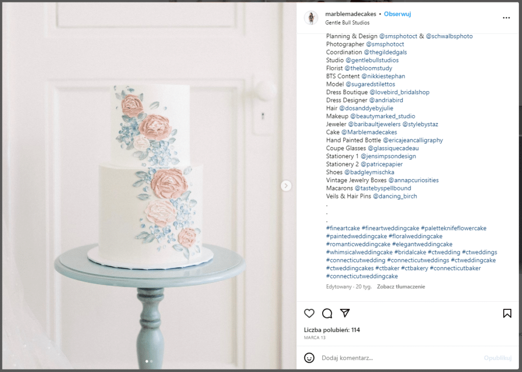 tort weselny w 2023 roku malowany