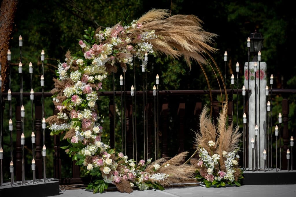 dekoracja podwórka na wesele